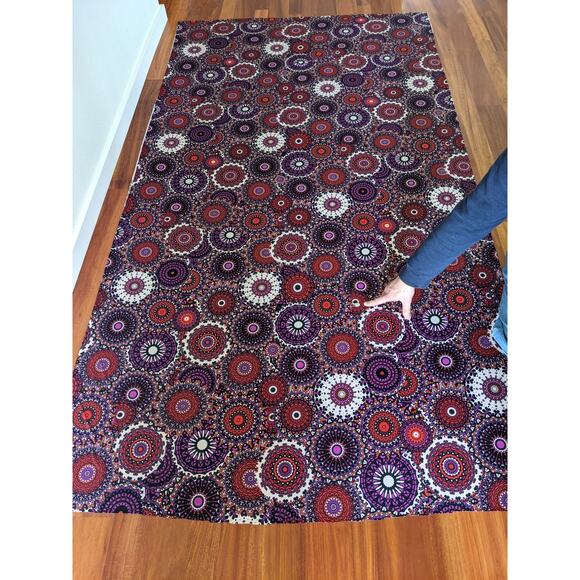 2+ Yards Sparkly Medallion Vintage Stretchy Dance Jersey Fabric from South Korea - Picture 8 of 10